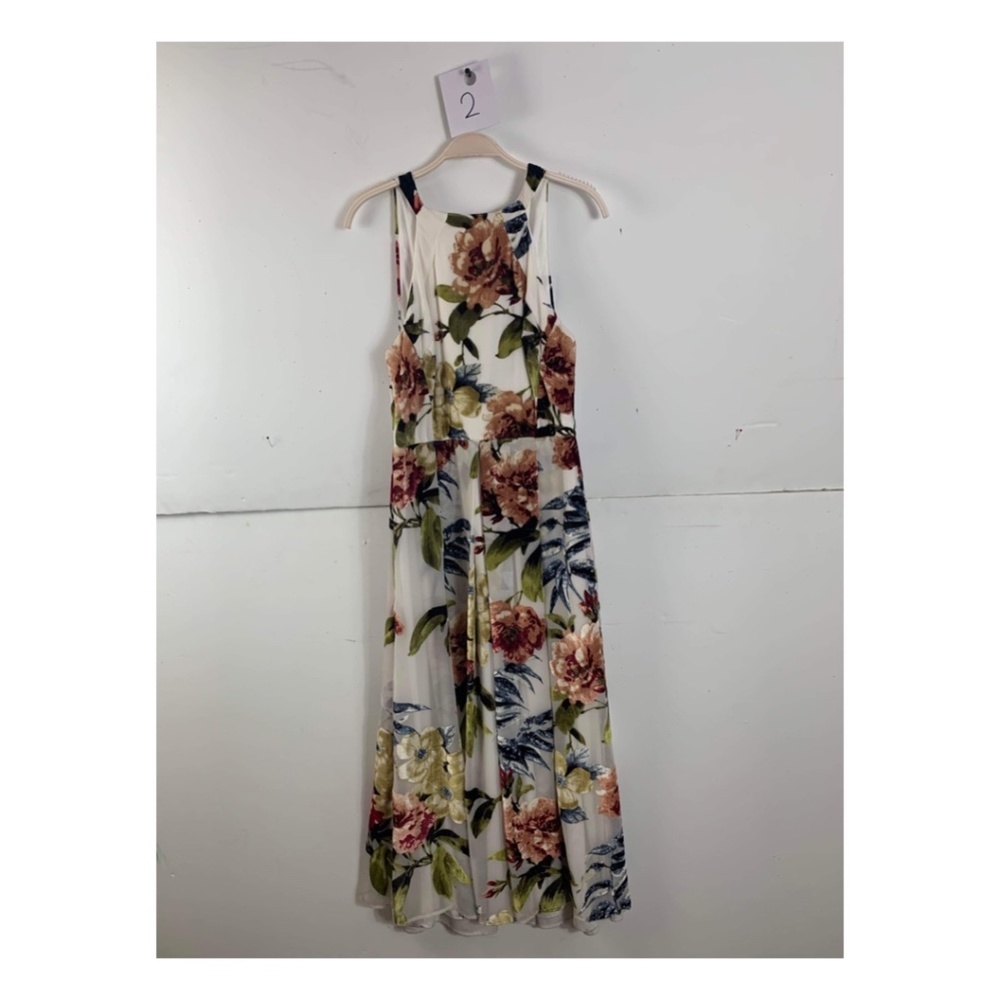 Anthropollogie Eva Franco Floral Midi Sleeveless Fit and Flare Dress